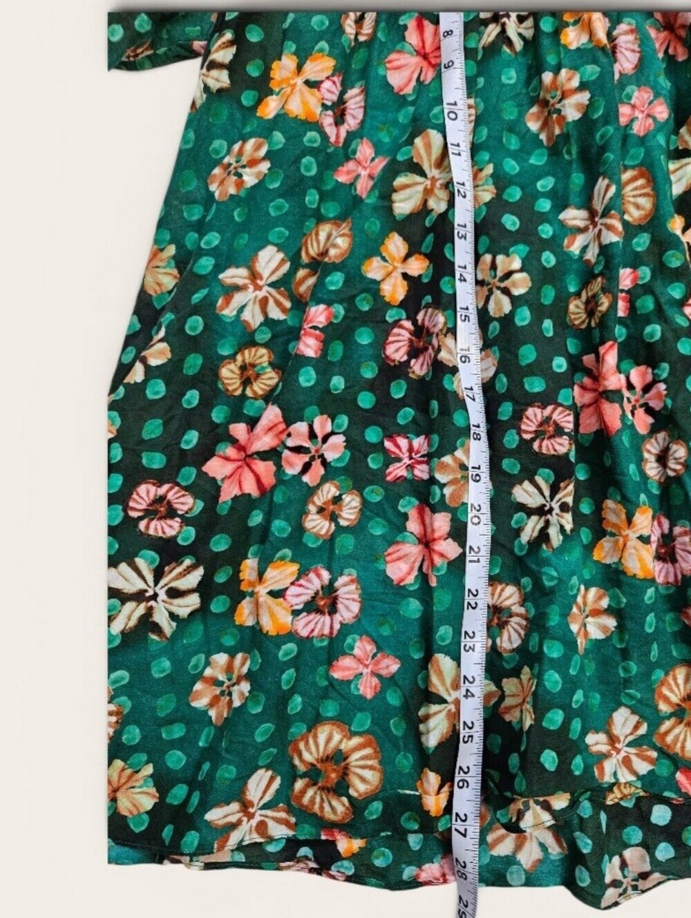 Ulla Johnson Green Floral Off Shoulder Coverup/ Mini Summer Dress Size Large - Picture 4 of 7